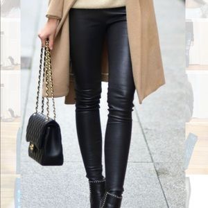Leather skinny pants